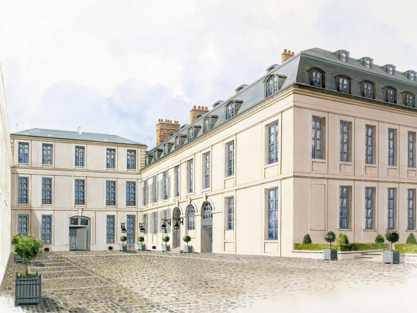 Projet cour intérieure Hôtel de la Surintendance à Versailles